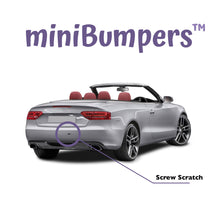 Load image into Gallery viewer, Each Order = 2 miniBumpers™ = Protection for 2 Front License Plate Screws - Brite-Size Creations Inc.
